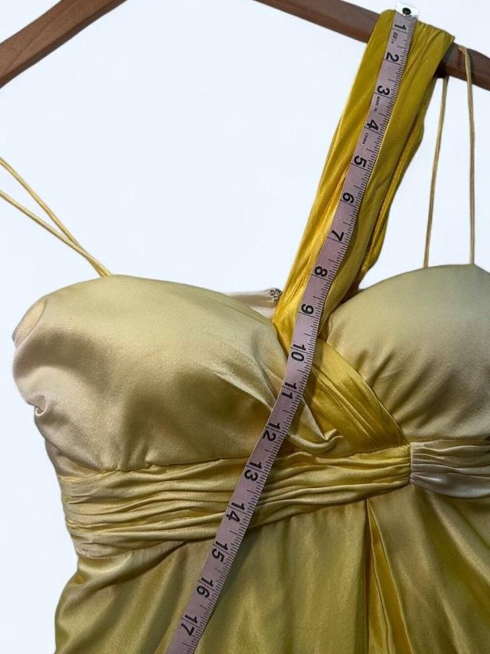 Y2k Vintage Marc Bouwer GlamIt! 100% Silk Yellow Ombre Dress Sz 0 - Picture 5 of 7